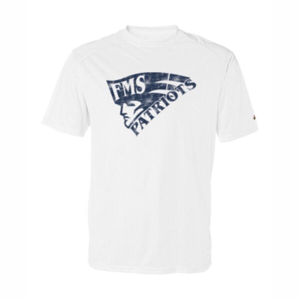 Alternative view of Farmville Middle School | Short-Sleeve Performance T-Shirt | Distressed Patriots Design