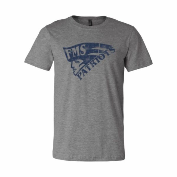 Alternative view of Farmville Middle School | Short-Sleeve T-Shirt | Distressed Patriots Design | Multiple Colors