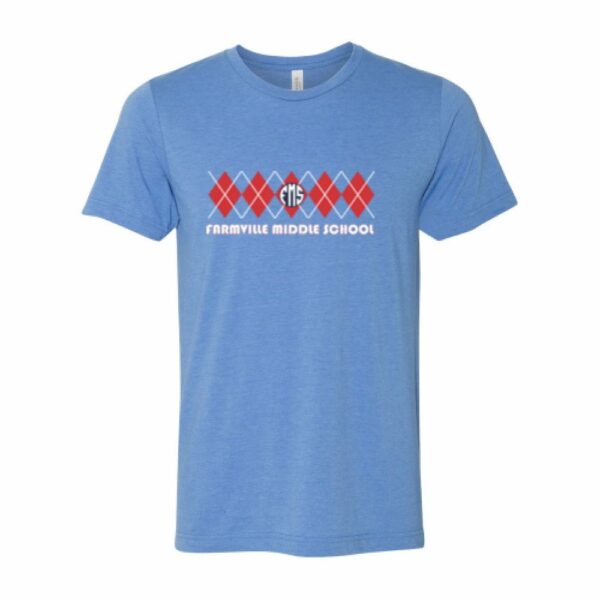 Alternative view of Farmville Middle School | Short-Sleeve T-Shirt | Argyle Design | Multiple Colors
