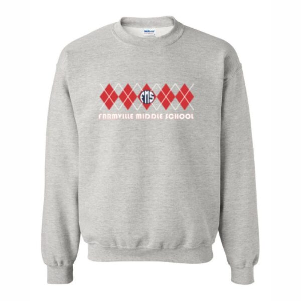 Alternative view of Farmville Middle School Sweatshirt | Argyle Design | Multiple Logo