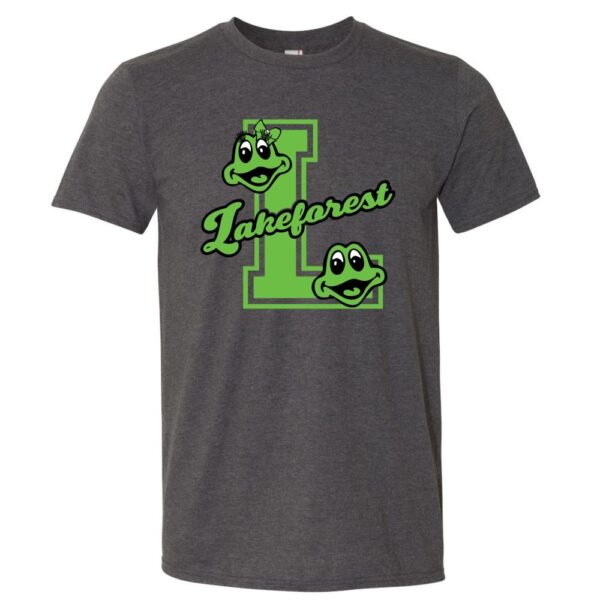 Alternative view of Lakeforest Heathered Tee | L Logo | Multiple Colors