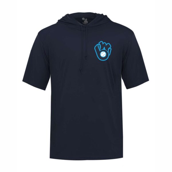 Brown & Wood Baseball | Short-Sleeve Hooded Performance T-Shirt