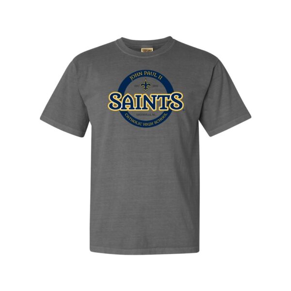 Alternative view of John Paul II Circle Logo Comfort Colors Tee | Multiple Colors