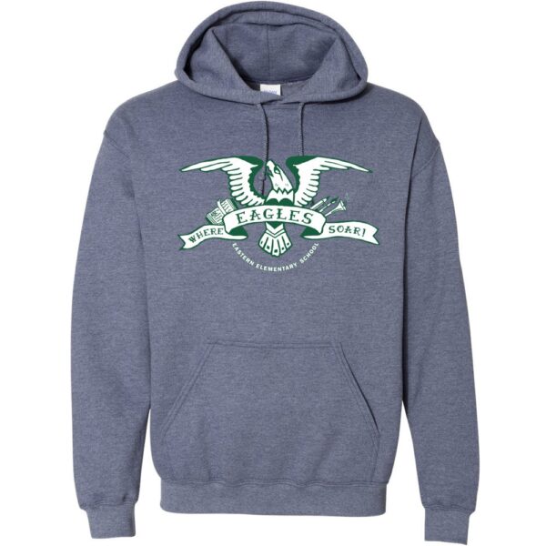 Green Eagle | Eastern Elementary Cotton Hooded Sweatshirt | Multiple Colors