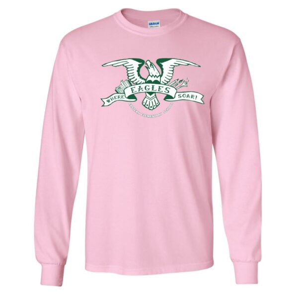 Alternative view of Green Eagle | Eastern Elementary Long-Sleeve Cotton Tee | Multiple Colors