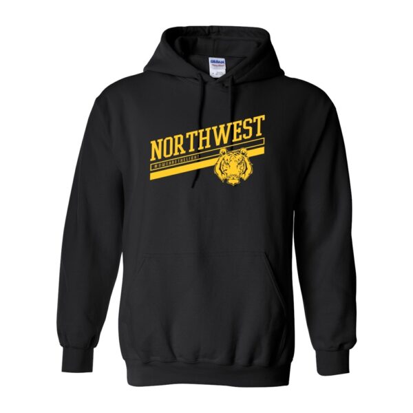 Northwest Elementary | Slant Logo Print | Cotton Hooded Sweatshirt | Multiple Colors