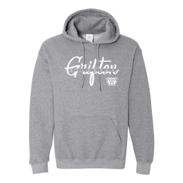Alternative view of Grifton School | Script  Design | Cotton Hooded Sweatshirt | Multiple Colors
