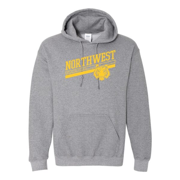 Alternative view of Northwest Elementary | Slant Logo Print | Cotton Hooded Sweatshirt | Multiple Colors