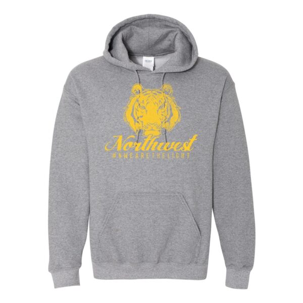 Alternative view of Northwest Elementary | Script Logo Print | Cotton Hooded Sweatshirt | Multiple Colors