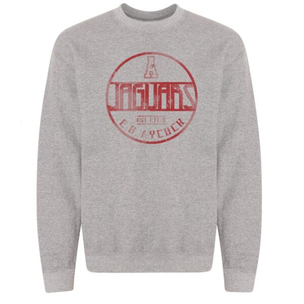 Alternative view of E B Aycock Sweatshirt | Circle Jaguars Logo | Multiple Logo