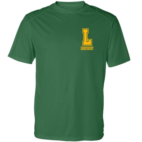 Alternative view of Lakeforest Basic Performance Tee | Collegiate L Logo |  Multiple Colors
