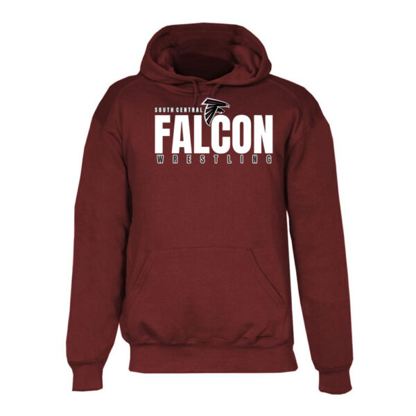 Alternative view of South Central Wrestling | Falcon Word Logo | Performance Hoodie