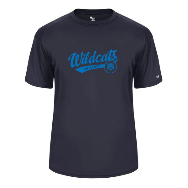 Alternative view of Wellcome Middle School | Script Logo | Performance Tee