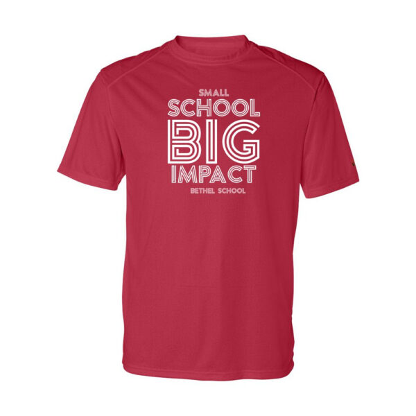 Alternative view of Bethel School | Big Impact Logo |  Performance Tee | Multiple Colors