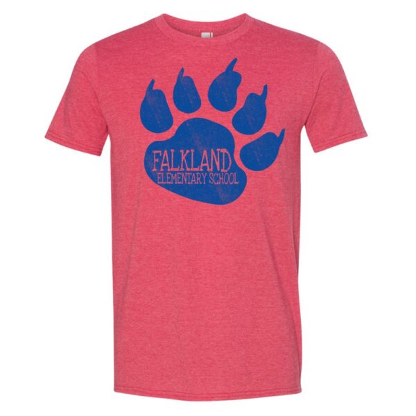 Alternative view of Falkland Elementary Cotton Tee | Bear Claw Logo | Multiple Colors