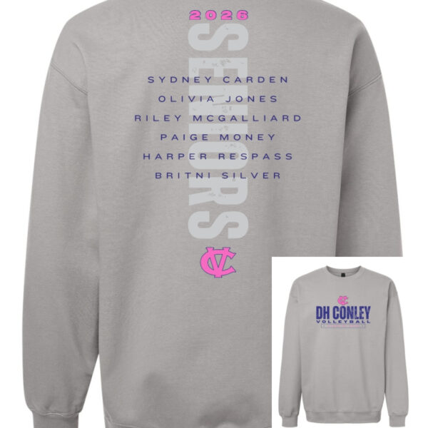 2026 Senior | DH Conley Volleyball | Cotton Crewneck Sweatshirt