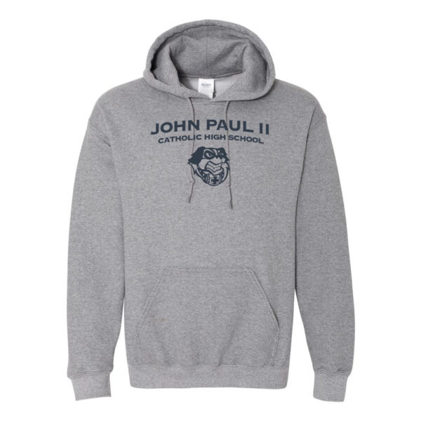Alternative view of John Paul II | Mascot Arch | Cotton Hooded Sweatshirt | Multiple Colors