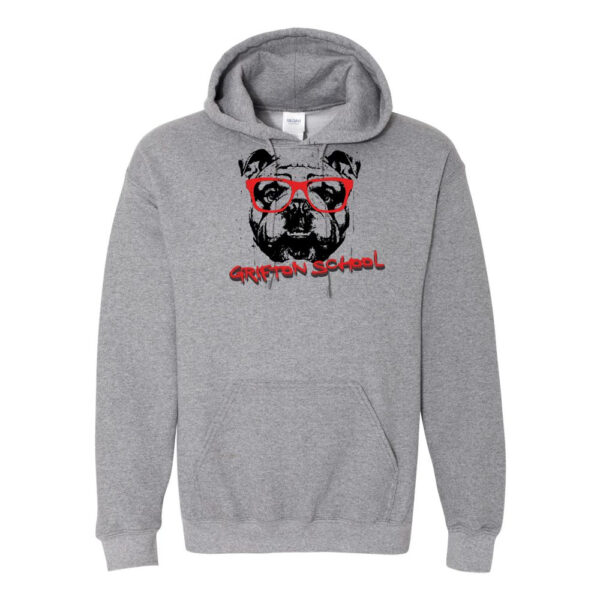 Alternative view of Grifton School | Script  Design | Cotton Hooded Sweatshirt | Multiple Colors