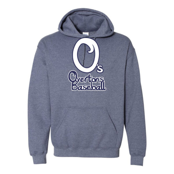 Alternative view of Overton's Baseball Cotton Hoodie | Cursive O Logo