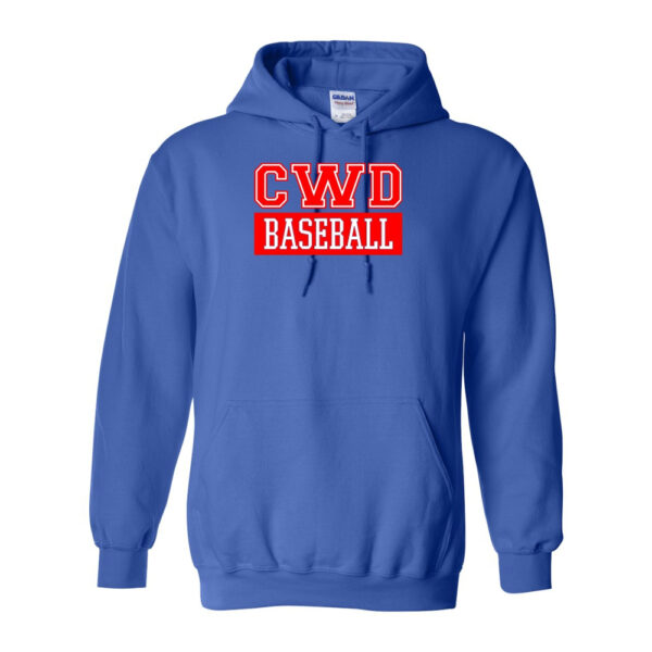 Alternative view of CWD | CWD Baseball Logo | Cotton Hooded Sweatshirt