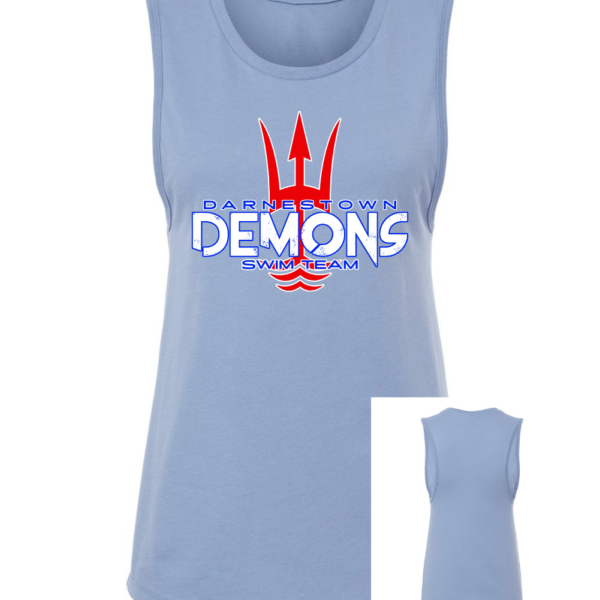 Alternative view of Darnestown Swim Team | Block Logo | Muscle Tank Top