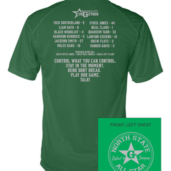 North State All-Stars 2025 | 10-12 Year Old | Roster Shirt
