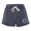 EC Beach | Women’s Enzyme-Washed Rally Shorts | EC Orange
