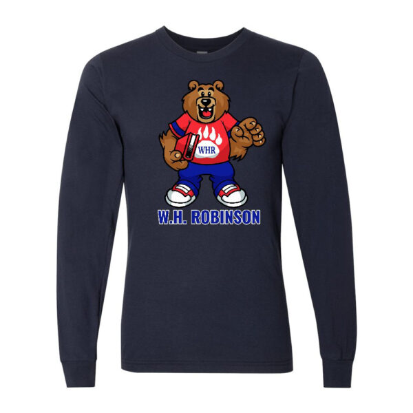 Alternative view of WH Robinson Elementary School Long-Sleeve Tee | Cartoon Bear