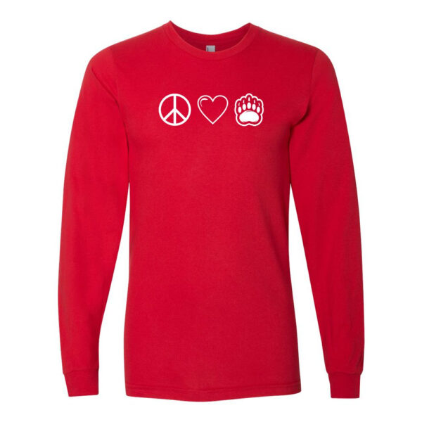 Alternative view of WH Robinson Elementary School Long-Sleeve Tee | Peace, Love, Bears