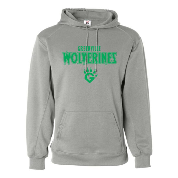 Alternative view of Greenville Wolverines | Fleece Performance Hoodie | Word Logo