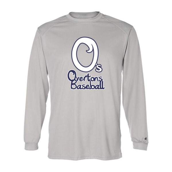Alternative view of Overtons Baseball | Cursive O Logo | Long-Sleeve Performance Tee