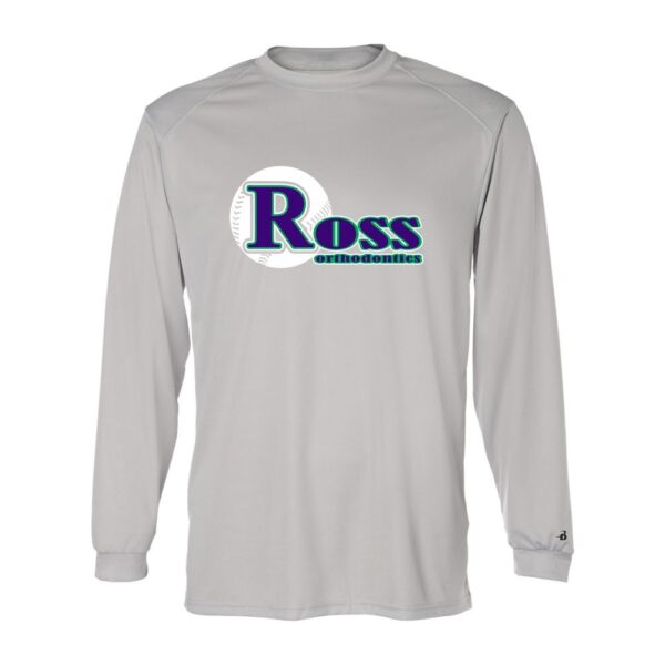 Ross Baseball Long-Sleeve Performance Tee | Full Front Logo