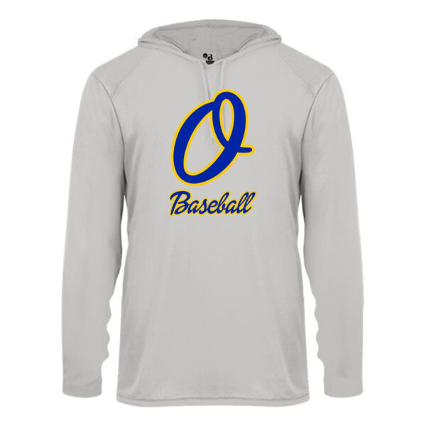 Alternative view of Optimist Baseball | Cursive O Logo | Long-Sleeve Hooded Tee