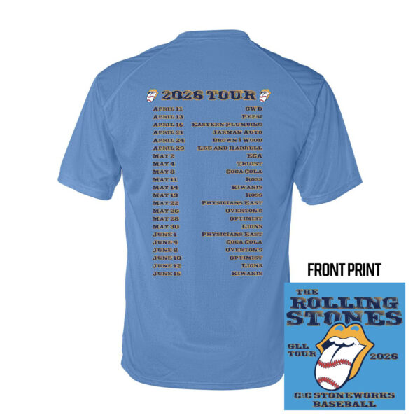 C&C Baseball Basic Performance Tee | 2026 Concert Dates Logo