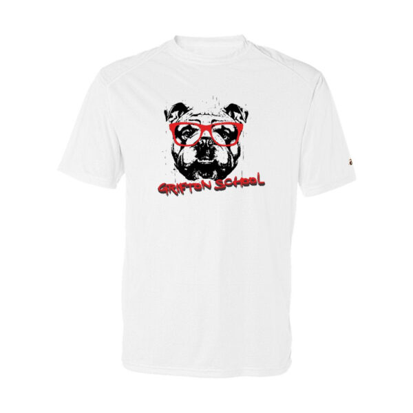 Alternative view of Grifton School | Bulldog Glasses Design |  Performance Tee | Multiple Colors