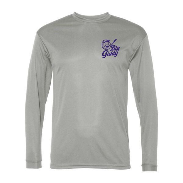 Big Giddy | Small Purple Logo | Long-Sleeve Performance Tee Alternative view of Big Giddy | Small Purple Logo | Long-Sleeve Performance Tee