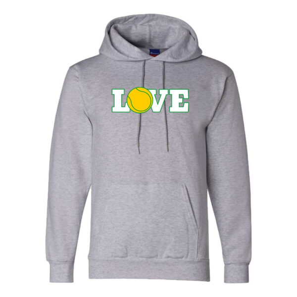 Alternative view of Baywood Racquet Club | LOVE Logo | Champion - Powerblend Hooded Sweatshirt