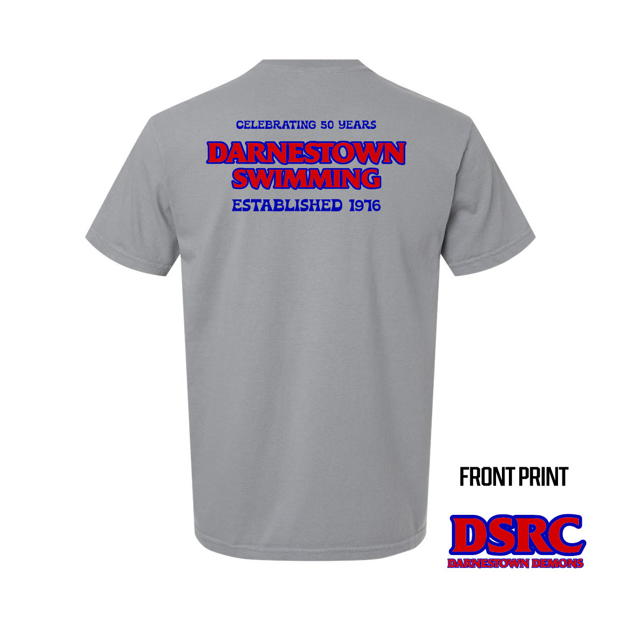 Darnestown Swim Team | Anniversary Logo | Short-Sleeve Comfort Colors - Image 3