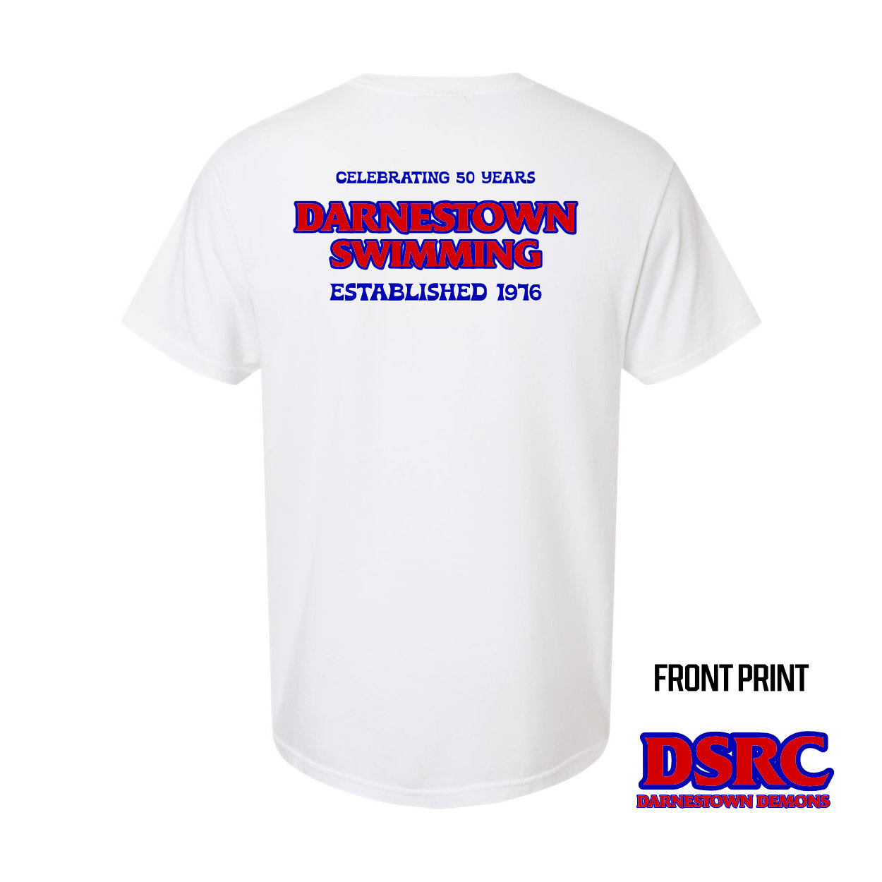 Darnestown Swim Team | Anniversary Logo | Short-Sleeve Comfort Colors - Image 4
