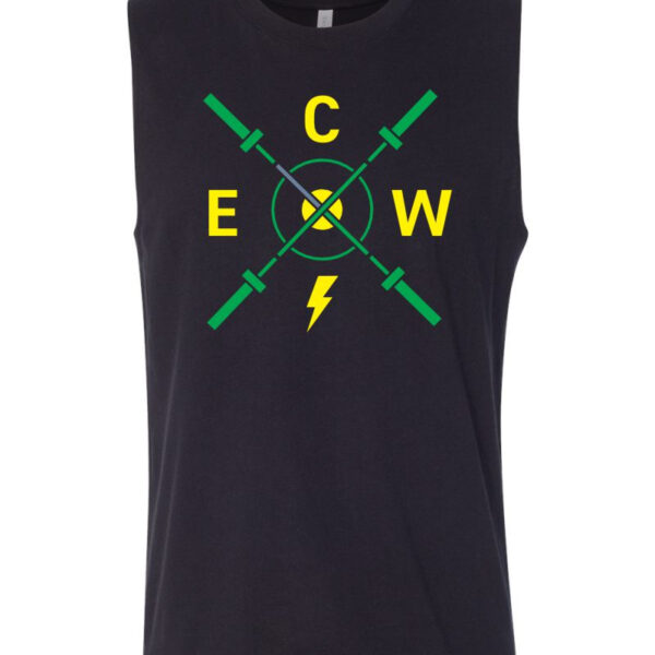 Alternative view of East Carolina Weightlifting | Triblend Muscle Tank
