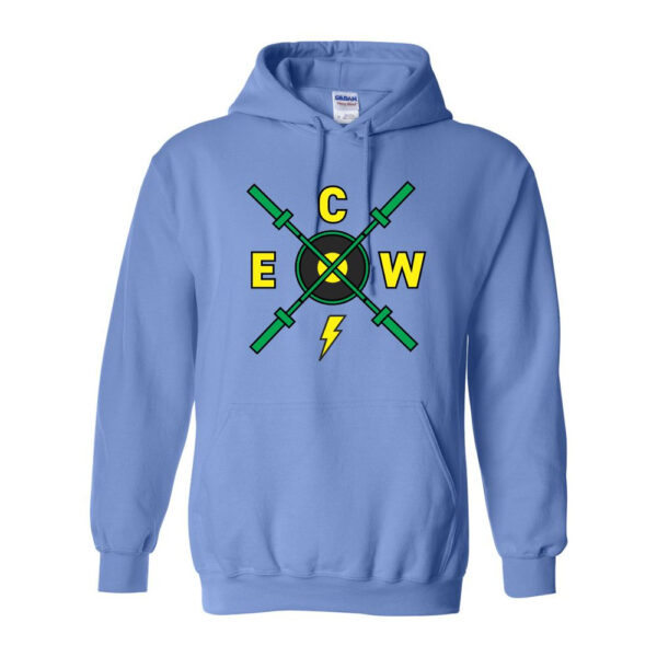 Alternative view of East Carolina Weightlifting | Cotton Hooded Sweatshirt | Multiple Colors