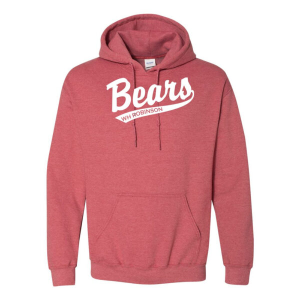 Alternative view of WH Robinson Cotton Hooded Sweatshirt | Script Logo | Multiple Colors
