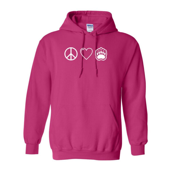 WH Robinson Cotton Hooded Sweatshirt | Peace, Love, Bears Logo | Multiple Colors