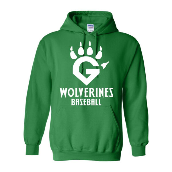 Alternative view of Greenville Wolverines | Cotton Hooded Sweatshirt | Claw Logo