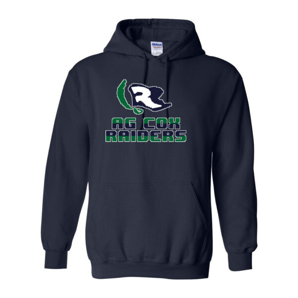 Alternative view of AG Cox Middle | Cotton Hooded Sweatshirt | Pixel Flag Design