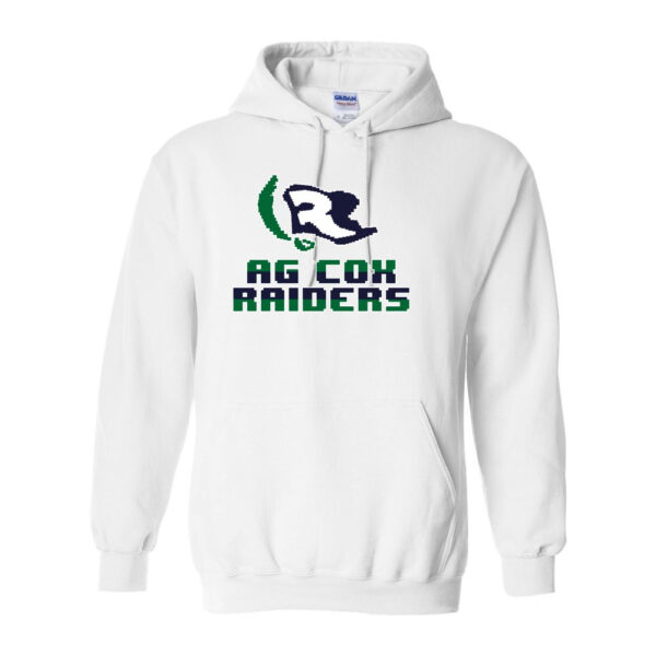 AG Cox Middle | Cotton Hooded Sweatshirt | Pixel Flag Design