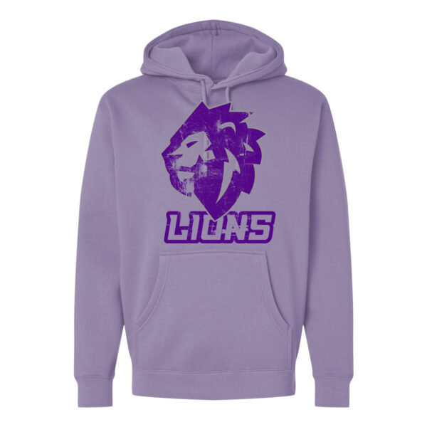 Alternative view of Lions Baseball | Distressed Lion Head | Cotton Blend Hoodies