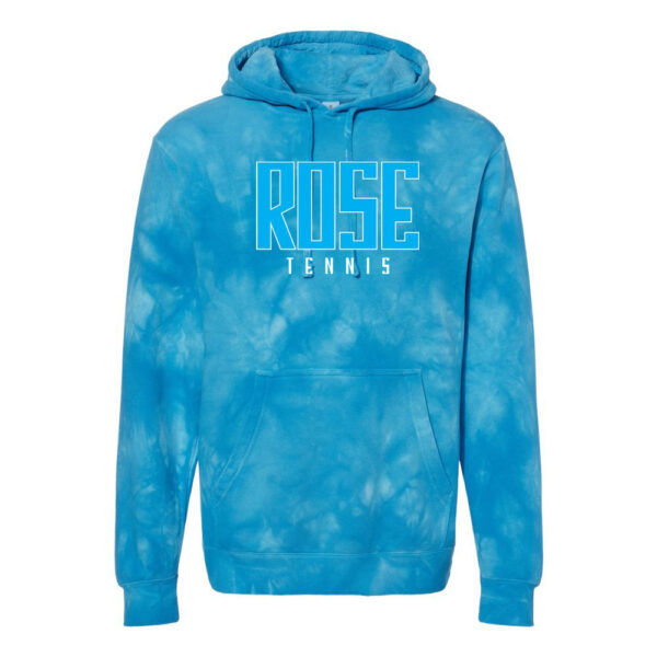 Alternative view of JH Rose Tennis | Word Logo | Unisex Midweight Tie-Dyed Hooded Sweatshirt