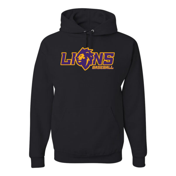 Alternative view of Lions Baseball | Lion Head Logo | Cotton Blend Hoodies