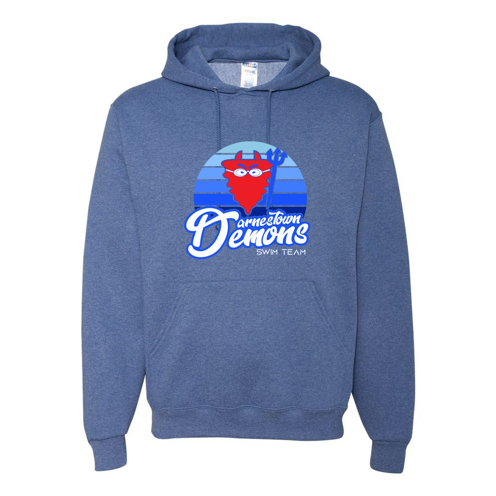 Darnestown Swim Team | Sunset Logo | Cotton Hoodie - Image 3